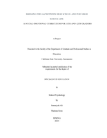 Bridging the gap between high school and post-high school life: A social-emotional curriculum for 11th and 12th graders