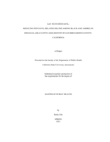 Say No To Fentanyl: Reducing fentanyl-related deaths among Black and American Indian/Alaska Native adolescents in San Bernardino County, California