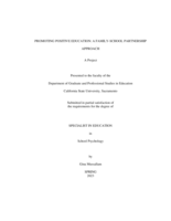 Promoting positive education: A family-school partnership approach