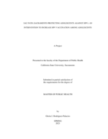 Sac PATH (Sacramento Protecting Adolescents against HPV):  An intervention to increase HPV vaccination among adolescents