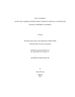 Do-It-Yourself: An HPV self-sampling intervention to reduce cervical cancer rates in rural Northern California
