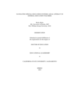 Navigating special education systems: Legal literacy in general education teachers