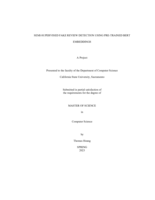 Semi-supervised fake review detection using pre-trained BERT embeddings