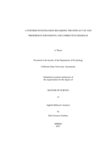 A further investigation regarding the efficacy of and preference for positive and corrective feedback