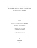 Healing invisible wounds: An intervention to increase mental health service utilization among military veterans in Sacramento County, California