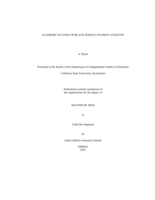 Academic success of Black female student athletes
