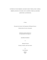 Patterns of cooccurrence and body size of vernal pool tadpole shrimp (Lepidurus packardi) and California tiger salamander (Ambystoma californiense)
