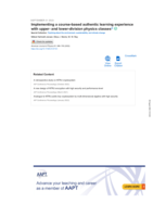 Implementing a course-based authentic learning experience with upper-and lower-division physics classes