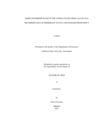 Home-ownership rates in the United States from 1910 to 2019: The importance of immigrant status and English proficiency