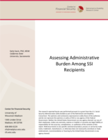 Assessing administrative burden among ssi recipients