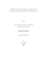 Improving the continuum of colorectal cancer care and prevention: Addressing food insecurity in Sacramento County
