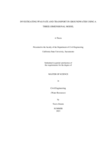 Investigating PFAS fate and transport in groundwater using a three-dimensional model
