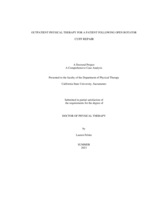 Outpatient physical therapy for a patient following open rotator cuff repair