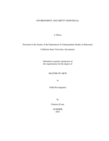 Environment and the gritty individual