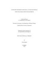 Outpatient rehabilitation for a 45-year-old female with unilateral knee osteoarthritis
