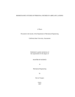 Biomechanics studies of personal injuries in airplane landing