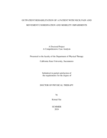Outpatient rehabilitation of a patient with neck pain and movement coordination and mobility impairments
