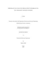 Performance analysis of polymer electrolyte membrane fuel cell using boost and buck converter