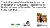 The influence of growth media on the production of antibiotic metabolites in bacteria isolated from the Sacramento State campus