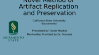 Novel method of artifact replication and preservation