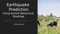 Earthquake prediction using deep learning and animal behavioral readings