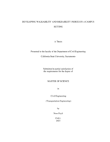 Developing walkability and bikeability indices in a campus setting