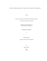 Effects of fire retardant on vernal pool community composition