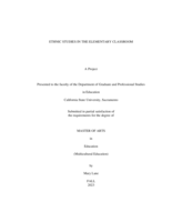 Ethnic Studies in the elementary classroom