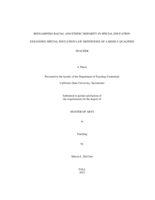Reexamining racial and ethnic disparity in special education: Expanding special education law definitions of a highly qualified teacher