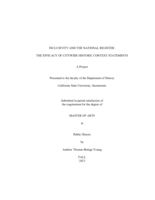 Inclusivity and the National Register: The efficacy of citywide historic context statements