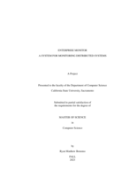 Enterprise Monitor: A system for monitoring distributed systems