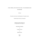 Atrial fibrillation detection using a transformer-based framework
