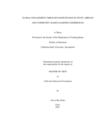 Global engagement through participation in study abroad and community based learning experiences