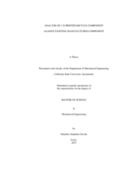 Analysis of 3-D printed bicycle component against existing manufactured component