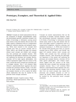 Prototypes, Exemplars, and Theoretical & Applied Ethics