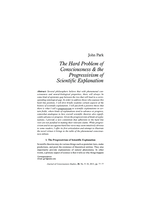 The Hard Problem of Consciousness the Progressivism of Scientific Explanation
