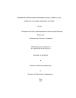 Authentication based on angle of signal arrivals to mitigate location spoofing attacks
