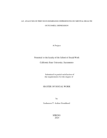 An analysis of previous homeless experiences on mental health outcomes, depression