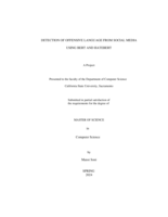Detection of offensive language from social media using BERT and HateBERT