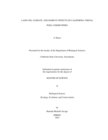 Land-use, climate, and habitat effects on California vernal pool communities