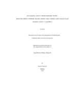 San Joaquin County opioid response effort: Reducing opioid overdose deaths among early middle-aged males in San Joaquin County, California
