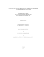 Maestros sin papeles: Chicana/Latina feminist testimonios of Latine DACAmented educators