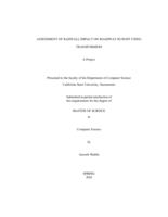 Assessment of rainfall impact on roadway runoff using transformers