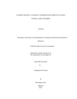A parent knows: A literacy screener for parents for early school aged children