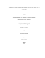 Comparative analysis of drying methods for moisture reduction in wood chips