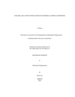 Failure analysis of spur gears in extreme loading conditions