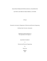 Near-field wireless power and data transfer for battery-less implantable medical systems