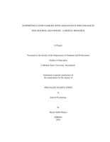 Supporting Latine families with adolescents who engage in non-suicidal self-injury: A digital resource