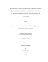 Buckling analysis of glass fiber/epoxy composite c-section beams with perforated holes: A computational study on flange enhancement in general aviation thin-walled structures