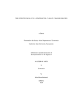 The effectiveness of U.S. state-level climate change policies